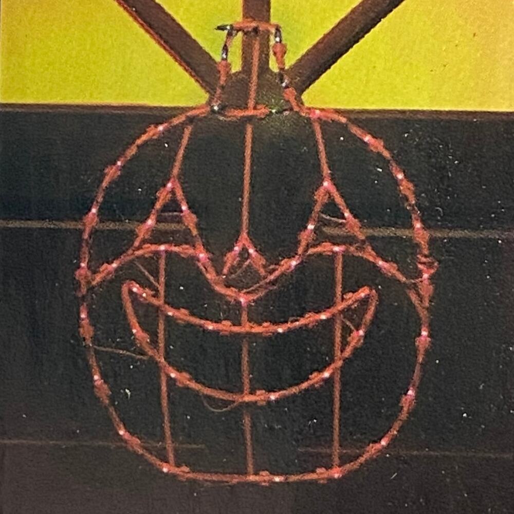 Vtg Window Pumpkin Decor 96 1 Piece 50 Light Indoor Outdoor Seasonal Specialties